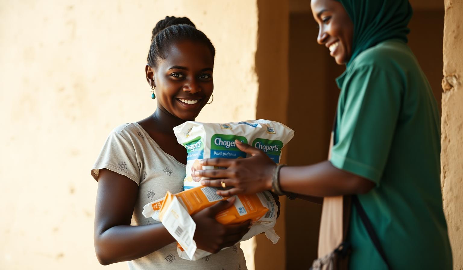 Famille avec un nourrisson accompagnée par une équipe DAMI